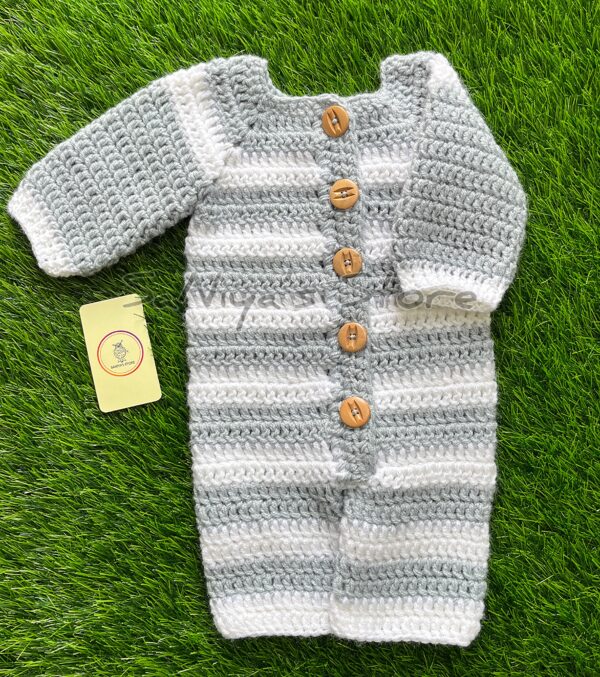 Cozy Stripes Baby Romper | Handcrafted