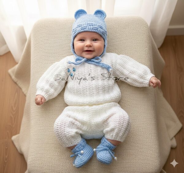 Luxurious 5-Piece Baby Crochet Set | Handcrafted