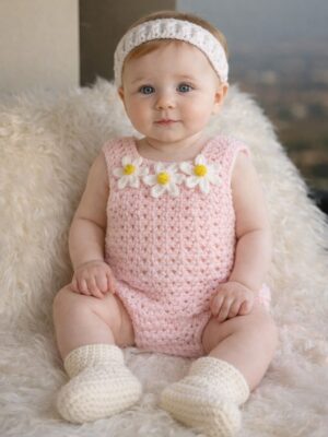 FLORAL BABY ROMPER AND BOOTS