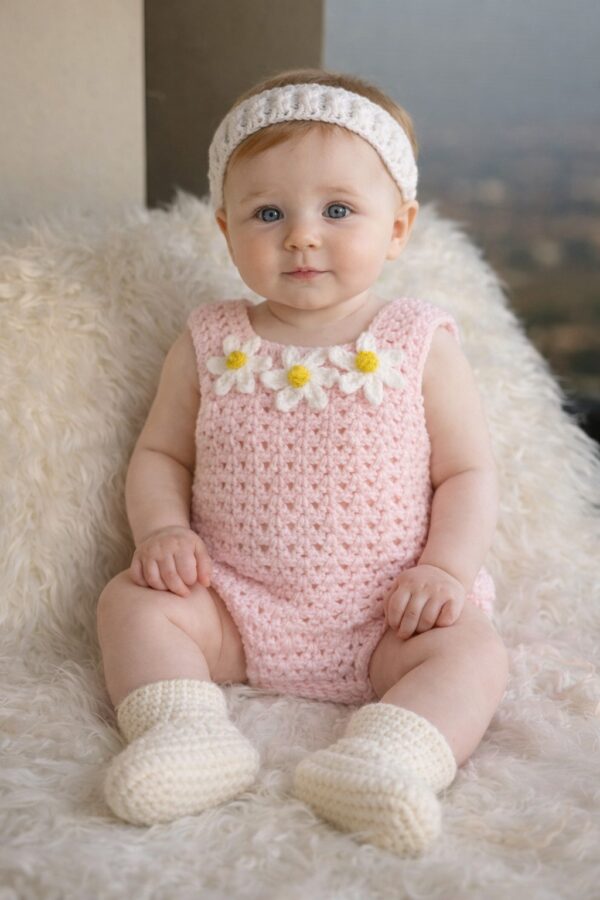 FLORAL BABY ROMPER AND BOOTS