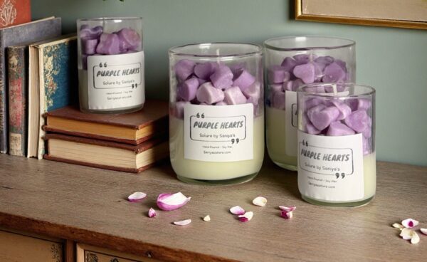 PURPLE HEARTS (SCENTED CANDLE)