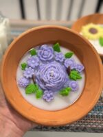 PURPLE BLUE FLORAL PLATTER