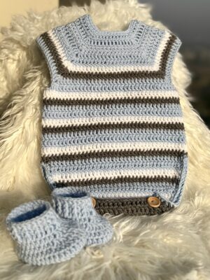 LINED BABY ROMPER & BOOTS