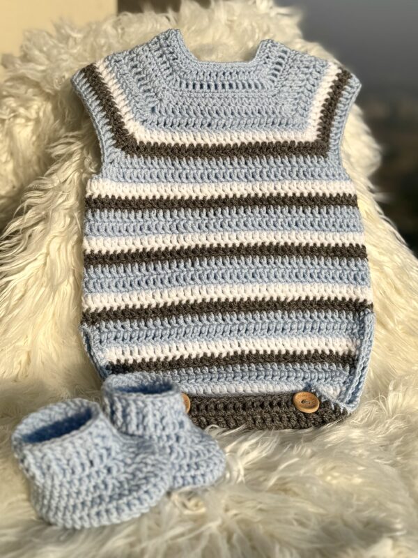 LINED BABY ROMPER & BOOTS