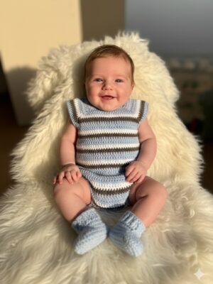 LINED BABY ROMPER & BOOTS