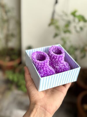 PURPLE VELVET BOOTIES