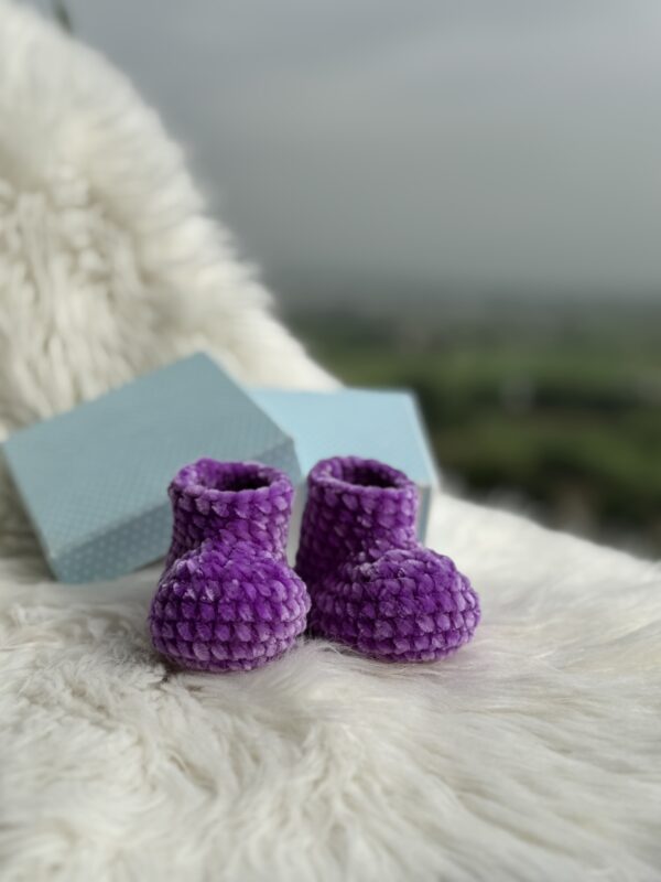 PURPLE VELVET BOOTIES