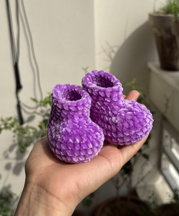 PURPLE VELVET BOOTIES