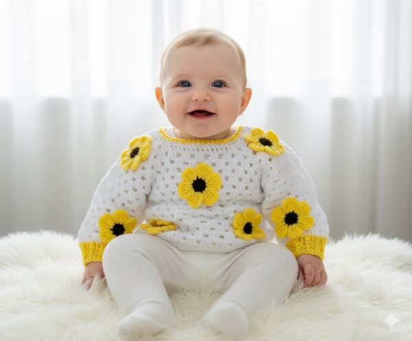 HANDCRAFTED FLORAL PULLOVER