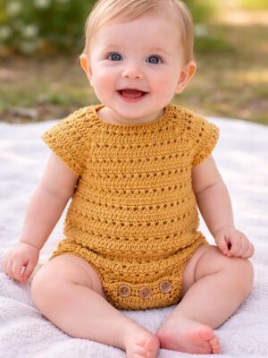 MUSTARD BABY ROMPER