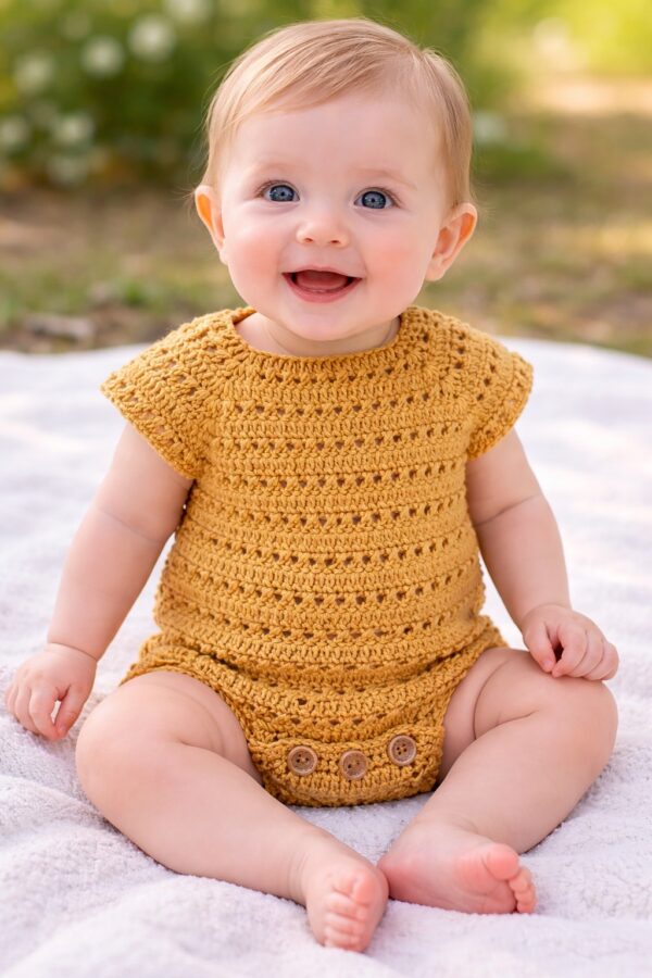 MUSTARD BABY ROMPER