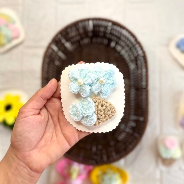 ICE CREAM & FLORAL CLIP - PAIR