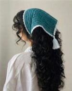 WHIMPSY BANDANA - DEEP TEAL & CRISP BABY BLUE