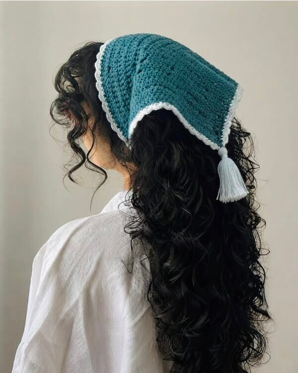 WHIMPSY BANDANA - DEEP TEAL & CRISP BABY BLUE